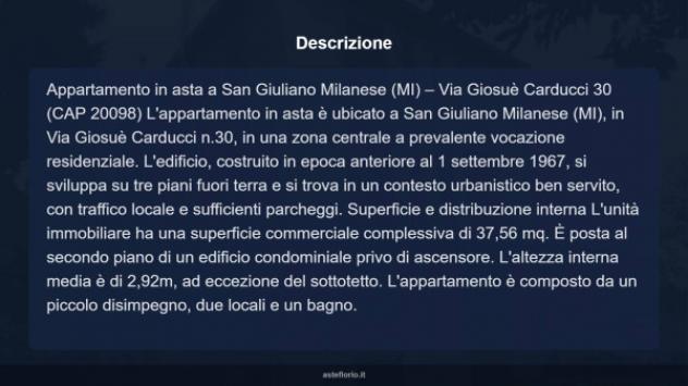 Immobile in asta di 37 m² in vendita a San Giuliano Milanese - Foto 11