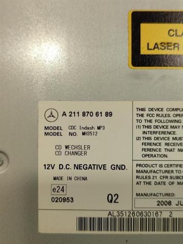 LETTORE CD MERCEDES Classe R W251 A2118706189 (05) - Foto 4