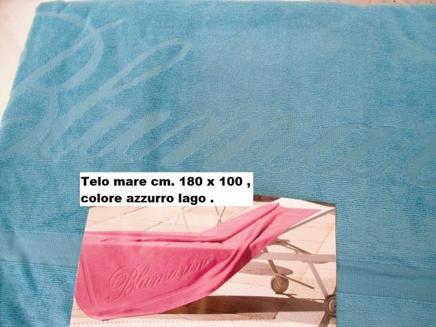TELO MARE BLUMARINE CM. 180 X 100 SPUGNA 100 COTONE - Foto 8