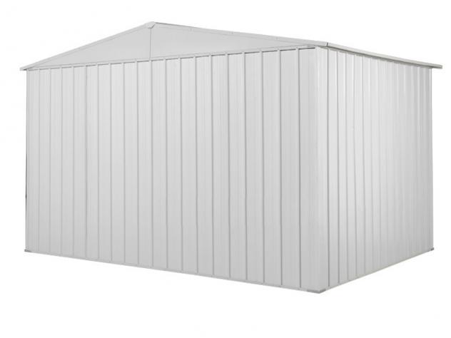 Box in Acciaio Zincato Casetta da Giardino in Lamiera 3.60 x 1.75 m x h2.12 m - 110 KG – 6.30 metri quadri - BIANCO - Foto 4
