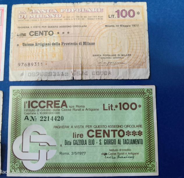 4 miniassegni-italia 1970+1 buono comune di trieste da 20 cent. - Foto 3
