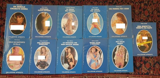 Lotto 11 libri erotici Collezione Afrodite anni '80 '90