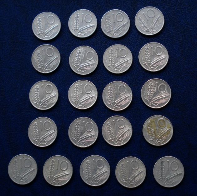 Lotto 366 - italia repubblica 10 lire n. 21 monete vedi foto e descrizione - Foto 2