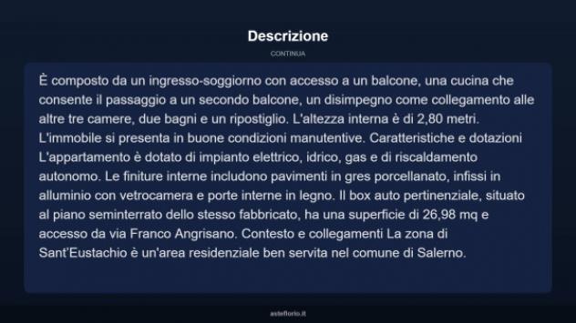 Immobile in asta di 134 m² con più di 5 locali e box auto in vendita a Salerno - Foto 17