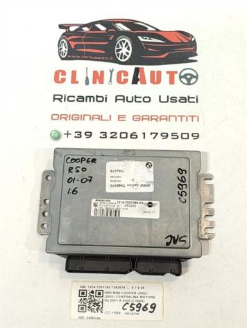CENTRALINA MOTORE MINI Cooper 1° Serie 1214 7557395 7562616 benzina 1598 (0006) - Foto 2