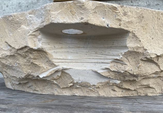 Lavabo lavandino da appoggio in pietra beige 2 - Foto 10