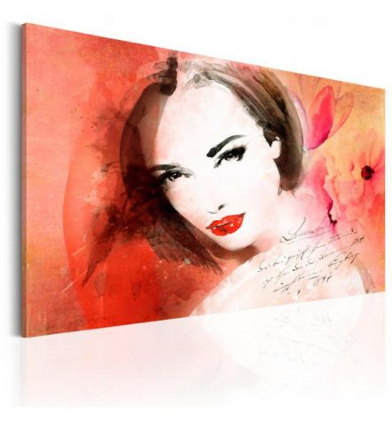 Quadro Ragazza Chic Dai Capelli Castani - ARREDALACASA