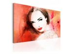 Quadro Ragazza Chic Dai Capelli Castani - ARREDALACASA