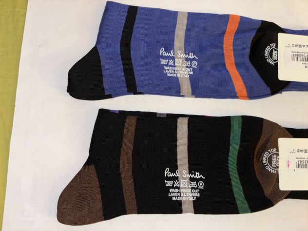 2CALZE NUOVE CON CARTELLINO IN COTONE FIRMATE ORIGINALI”PAUL SMITH”MADE IN ITALY - Foto 7