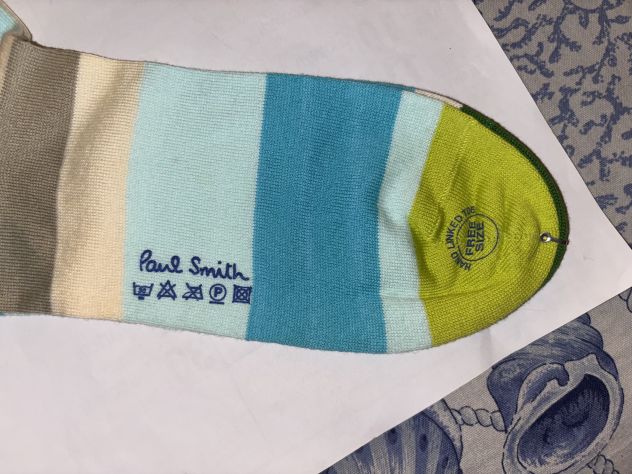 CALZE NUOVE CON CARTELLINO DA UOMO LEGGERE FIRMATE ORIGINALI PAUL SMITH,MADE IN - Foto 5