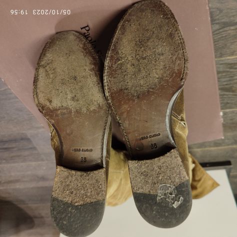 Stivali in nabuk beige - Foto 10