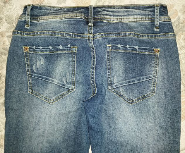 Jeans LuxuryQ da donna in denim blu. Taglia M. - Foto 5