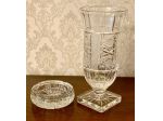 VASO E POSACENERE IN PURO CRISTALLO DI BOEMIA