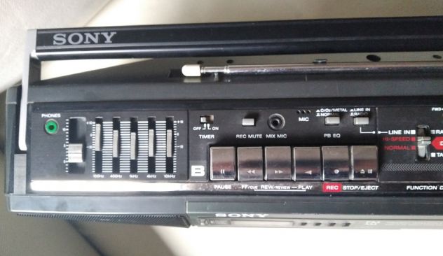 Sony CFS-W401 SoundrideR radio, doppia cassetta boombox (LEGGERE BENE ANNUNCIO) - Foto 3