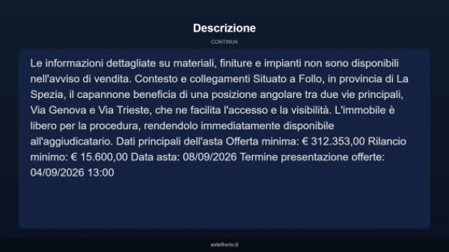 Immobile in asta di 400 m² in vendita a Follo - Foto 4