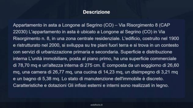 Immobile in asta di 78 m² in vendita a Longone al Segrino - Foto 16