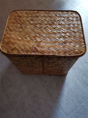 Cesta In Vimimi Intrecciato Rettangolare - Foto 4
