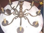 Lampadario in bronzo massiccio a 8 luci