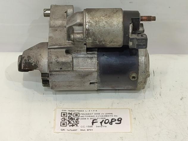 MOTORINO D' AVVIAMENTO PEUGEOT 3008 Serie 75500178004 5F01 benzina 1598 (0916) - Foto 2