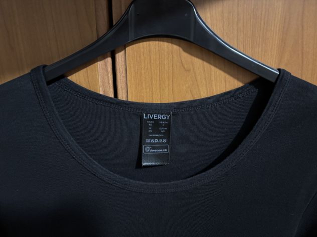 MAGLIETTA/T-SHIRT COME NUOVA DA UOMO,IN PURO COTONE,ELASTICIZZATA,MARCA LIVERGY, - Foto 5