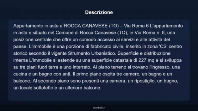 Immobile in asta di 227 m² con più di 5 locali in vendita a Rocca Canavese - Foto 4