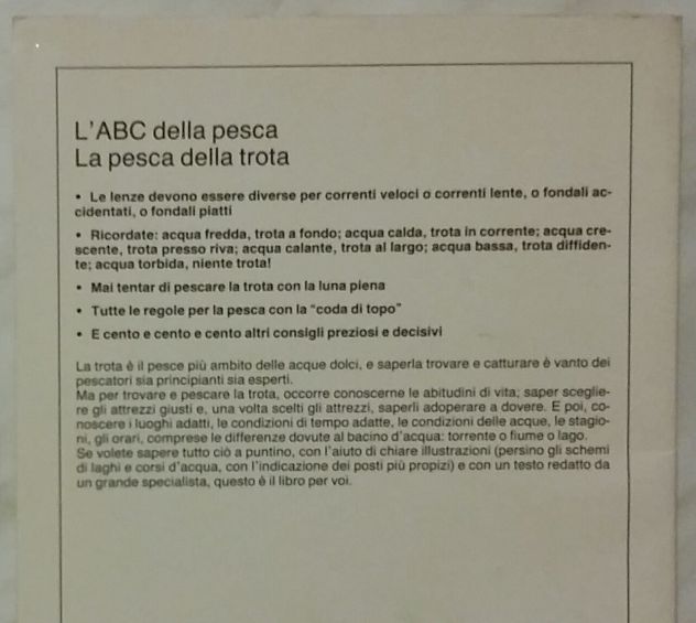 L’abc della pesca - La pesca della Trota Francesco Duse Ed.De vecchi 1985 nuovo - Foto 2