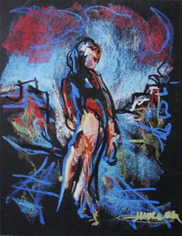Milo Manara- 2 disegni a pastello su cartoncino di cm. 25 x 30- 1993 ca