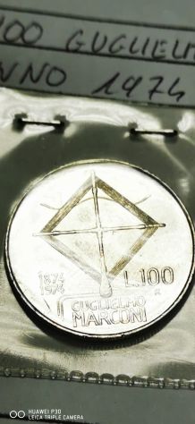 100 LIRE GUGLIELMO MARCONI ANNO 1974 - Foto 2