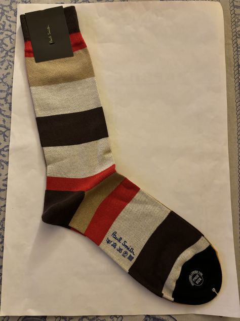 CALZE NUOVE DA UOMO IN COTONE FIRMATE ORIGINALI PAUL SMITH,MADE IN ITALY - Foto 5