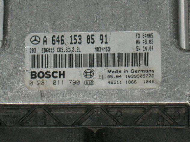 0281011790 ECU MERCEDES VITO 2.2 0281011790 A6461530591 CR3.31 EDC16C2 - Foto 4