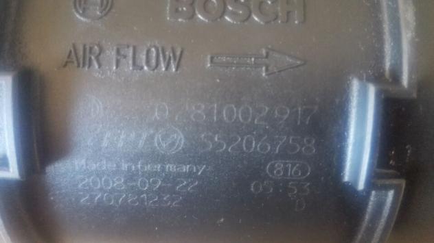 Debimetro Sensore massa aria BOSCH 0281002917 FIAT Bravo 1.6 Mjt - Foto 3