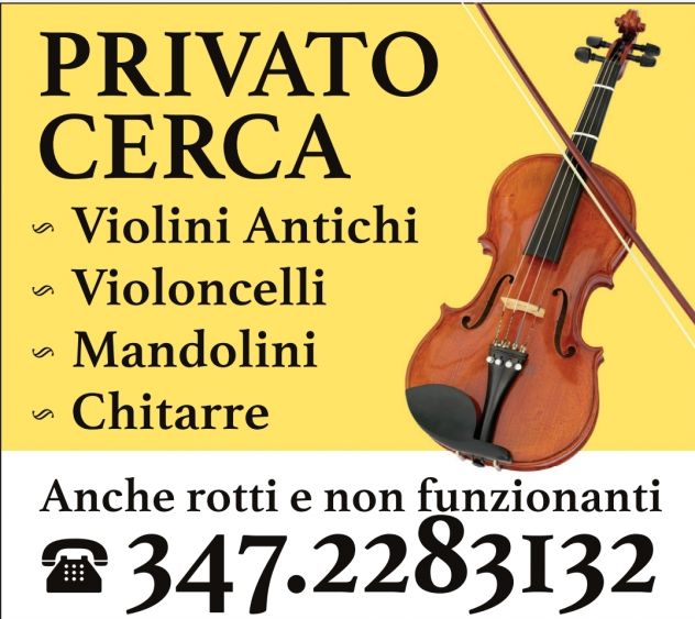 Violini antichi cerco, viola e violoncello