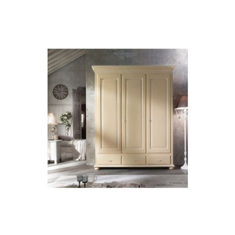 ARMADIO 3 ANTE E 3 CASSETTI  Beige provenzale profili bianco provenzale - Foto 3