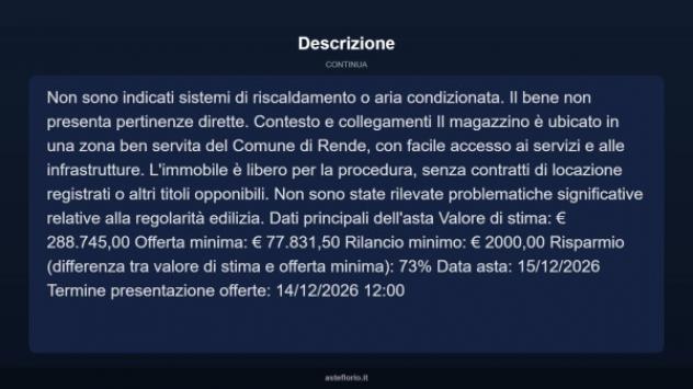 Immobile in asta di 440 m² in vendita a Rende - Foto 5