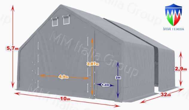 TENDONI COPERTURE IN PVC PROFESSIONALI A SONDRIO USO RICOVERO BESTIAME - Foto 5
