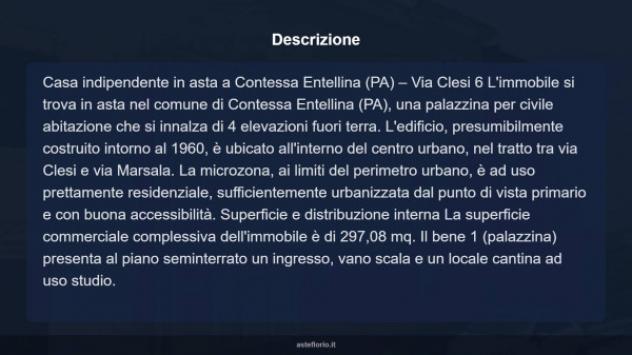 Immobile in asta di 297 m² con più di 5 locali e box auto in vendita a Contessa Entellina - Foto 13