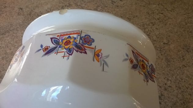 Vaso pitale antico in ceramica Laveno decorata - Foto 5