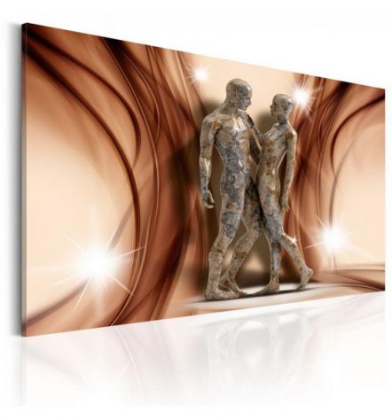 Quadro Con 2 Innamorati - Marrone - ARREDALACASA