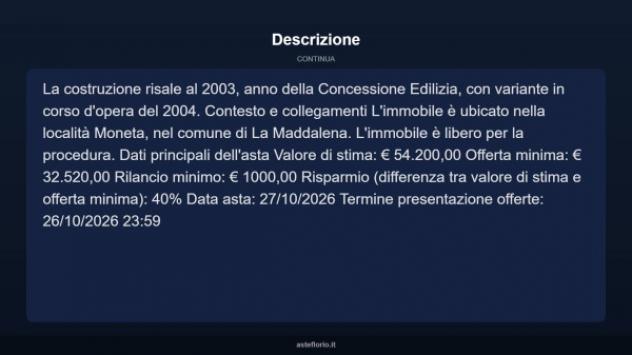 Immobile in asta di 30 m² in vendita a La Maddalena - Foto 17