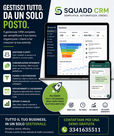 Gestisci clienti, WhatsApp e vendite da un’unica piattaforma