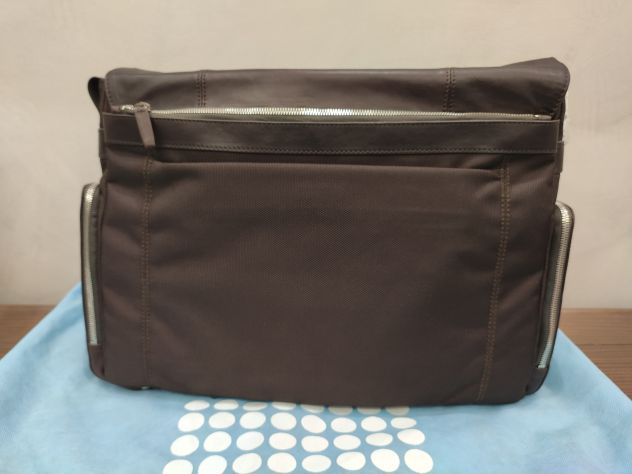 Piquadro borsa notebook Messenger in Pelle e Tessuto Marrone - Foto 3