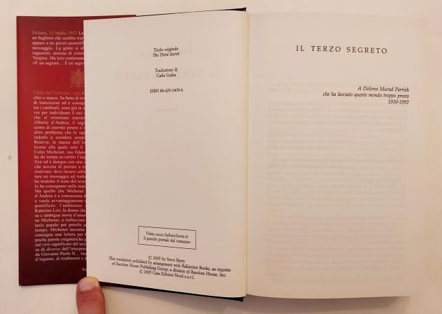 Il terzo segreto di Steve Berry Editrice Nord, 2005 come nuovo - Foto 6