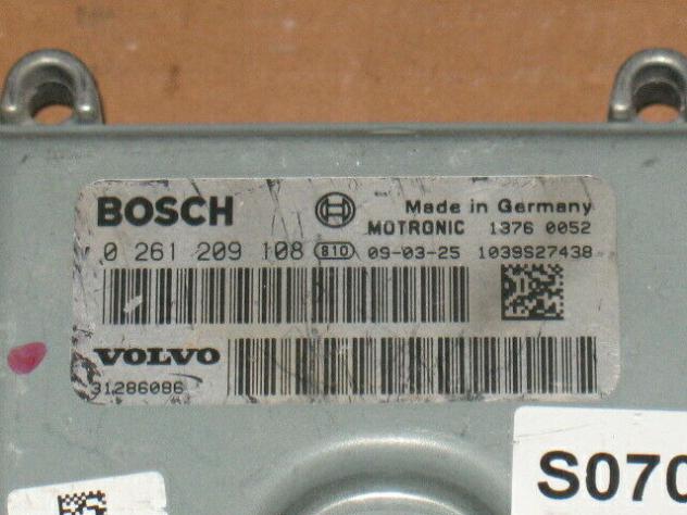 0261209108 ECU CENTRALINA MOTORE VOLVO S60 S80 2.5 T 0261209108 31286086 - Foto 2
