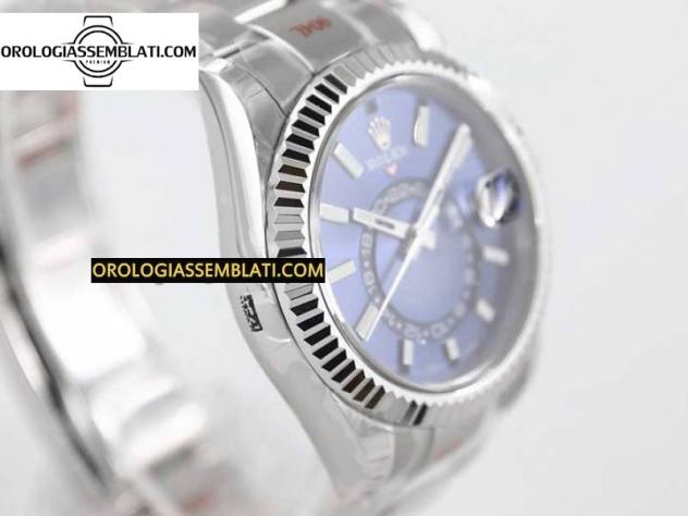 Rolex Replica SKY-DWELLER 326934 904L SS 1:1 BEST EDITION QUADRANTE BLU SUL BRACCIALE SS DA 23J A 9001 - Foto 5