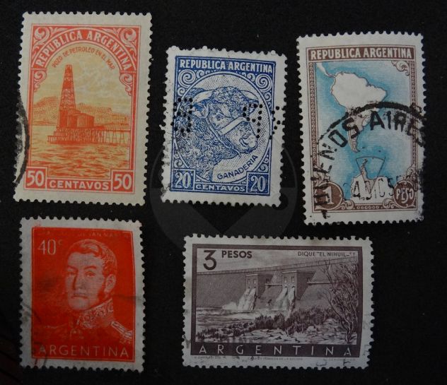 ARGENTINA 1892-1972 Lotto di 28 francobolli - Foto 5