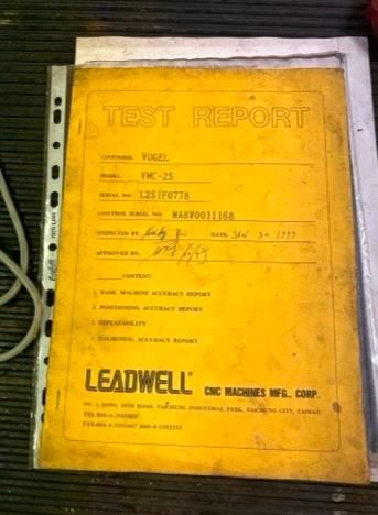 CENTRO DI LAVORO VERTICALE LEADWELL VMC 25 - Foto 3
