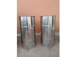N.4 SERBATOI DI ACCIAIO INOX DI DIVERSE DIMENSIONI