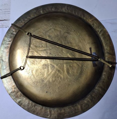 piatto in metallo battuto a mano forse ottone , vintage - Foto 4