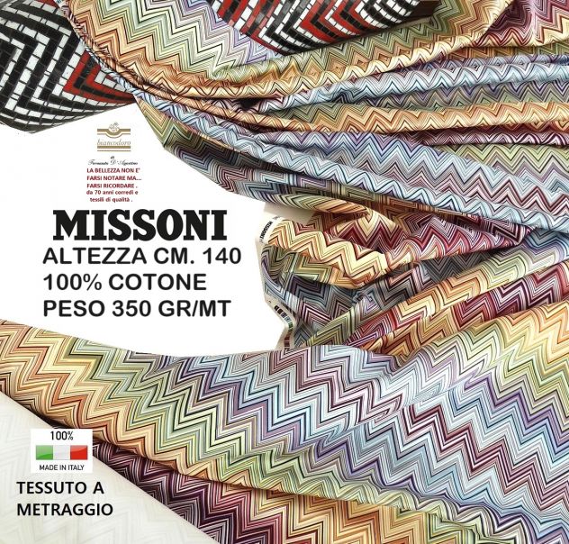 Missoni tessuti arredamento tendaggi e tappezzeria 8 modelli 2 prezzi - Foto 3