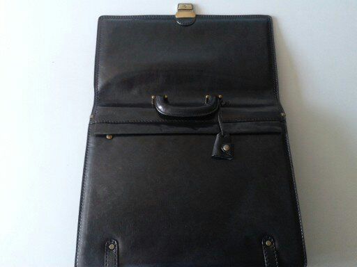BORSA/CARTELLA PORTADOCUMENTI IN PELLE NERA - Foto 3